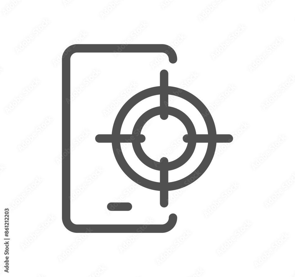 Poster seo and promotion related icon outline and linear vector.