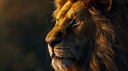 Naklejka premium Lion animal kingdom collection with amazing effect. 