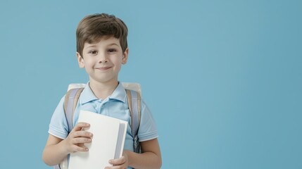 Obraz premium Smiling Student Ready for a Day of Learning