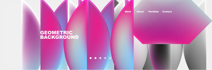 Minimal geometric web site page template design. Vector Illustration For Wallpaper, Banner, Background, Card, Book Illustration, landing page