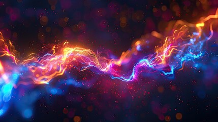Abstract energy flow with colorful light effects