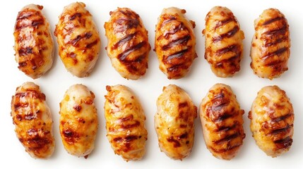 A Dozen Golden-Brown Grilled Chicken Bites