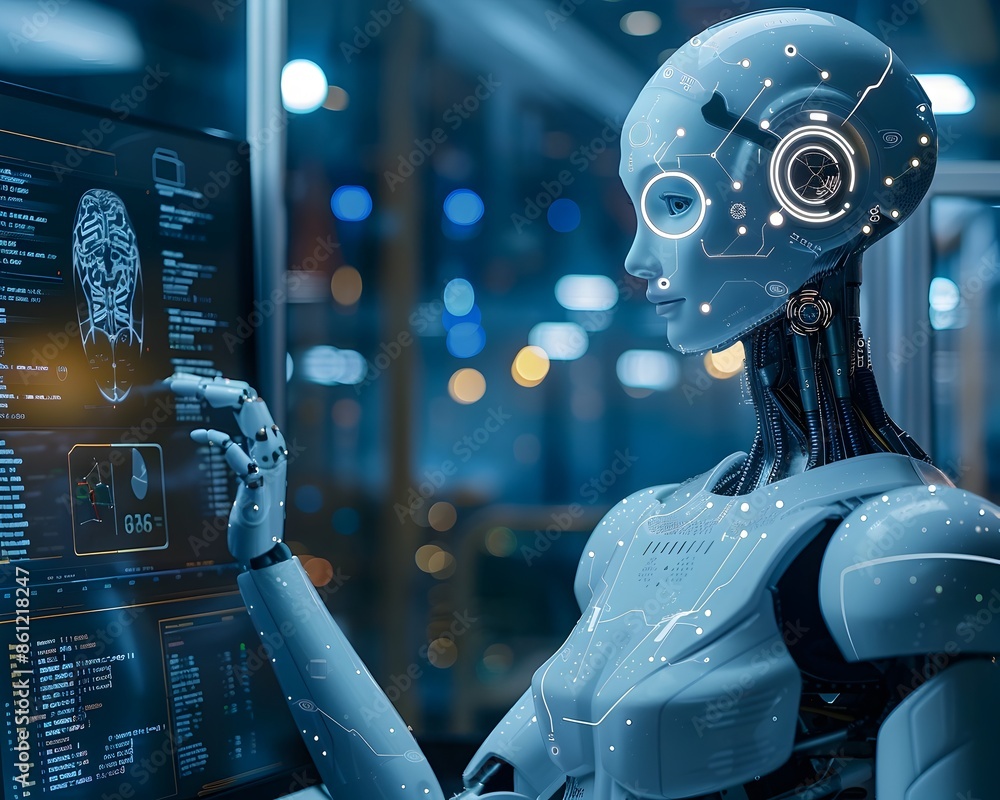 Poster co-working spaces and humans create innovative digital solutions.
