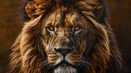 Naklejka premium Lion animal kingdom collection with amazing effect. 