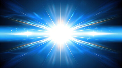 Fototapeta premium Abstract digital image illustrating futuristic energy technology concept with blue light background.