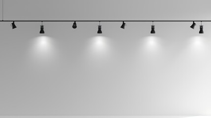 Blank white gallery mockup.