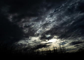Cloud Storm Sky Dark Rain Lightning Thunder Stoumy Typhoon Nature Light Scene Rainy Atmosphere...