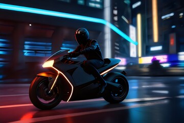 Fototapeta premium motorcycle on the street