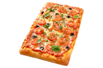 Delicious American style pizza with mushrooms, bell peppers, and spinach, perfect for a healthy meal