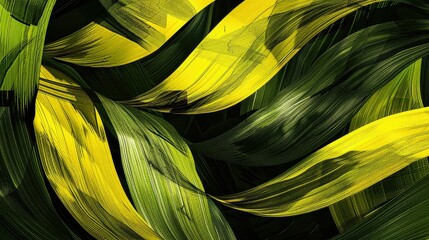 Abstract natural patterns inspired by palm leaves