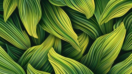 Abstract natural patterns inspired by palm leaves