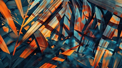 Abstract natural patterns inspired by palm leaves
