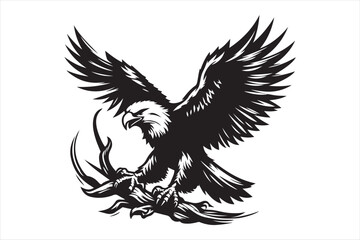 Obraz premium Eagle Vector silhouette image