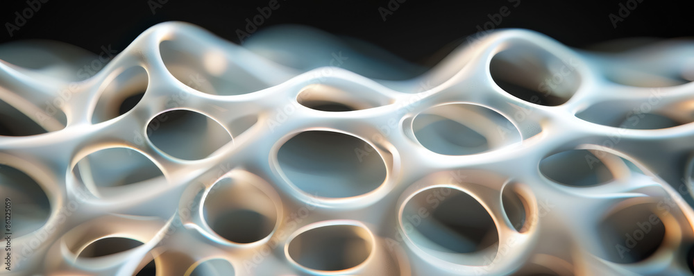 Poster absurdly complex fractal designs morphing, background with empty space for text