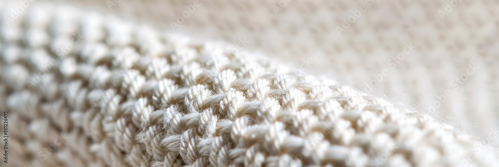 Poster close-up photography capturing the subtle thread count in cotton textures