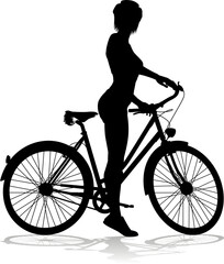 Fototapeta premium Bike and Bicyclist Silhouette