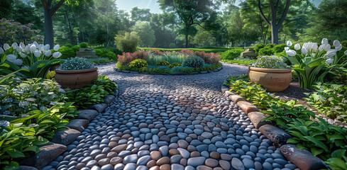 Garden design. Generative AI.