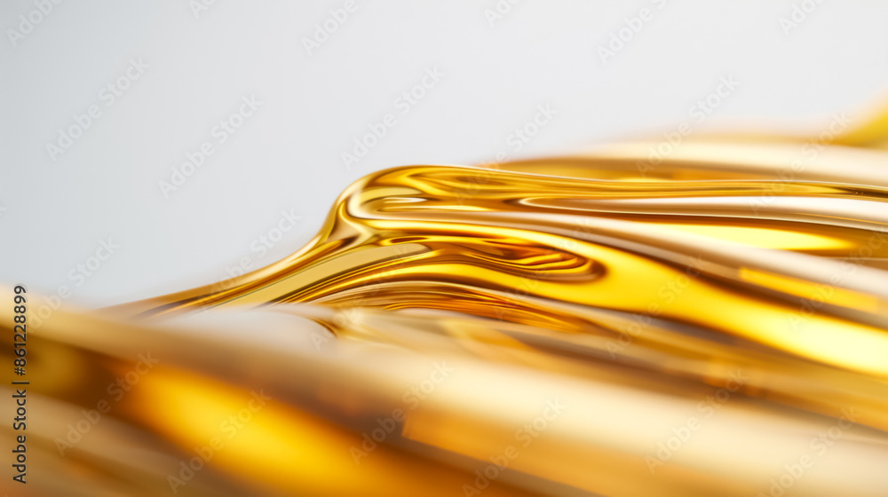 Poster golden honey wave cascading with smooth fluidity, creating dynamic amber reflections, honey concept 