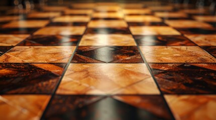 hyperdetailed advertising photo of a chessboard texture