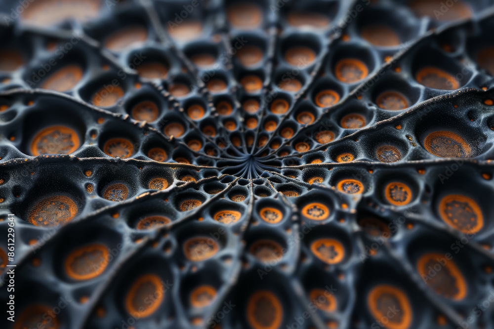 Poster kaleidoscopic patterns morphing into infinite, mind-boggling fractal dimensions