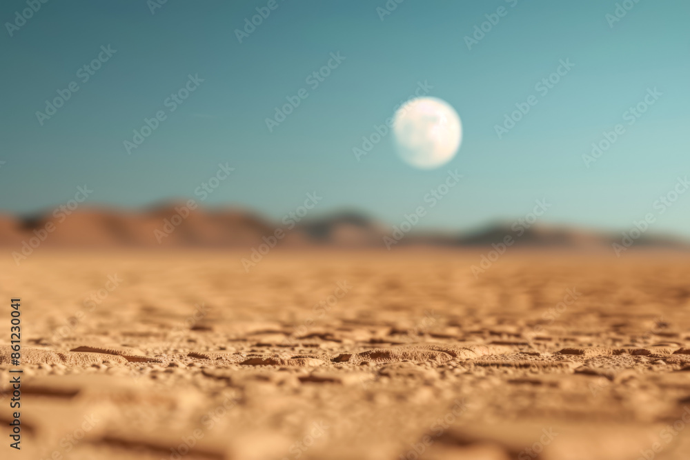 Aufkleber mysterious alien planet landscape, background with empty space for text