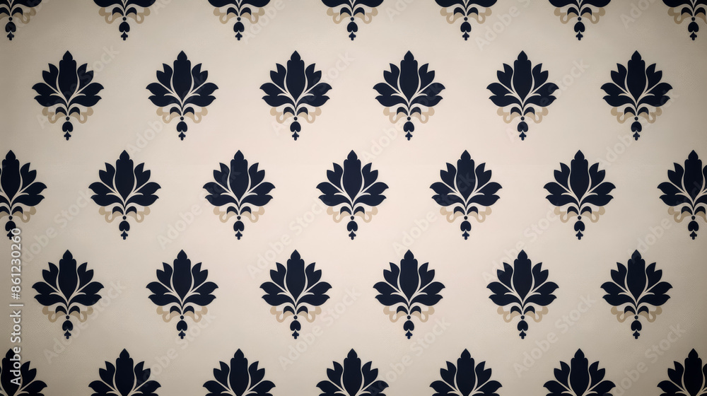 Poster quirky vintage wallpaper patterns, background with empty space for text