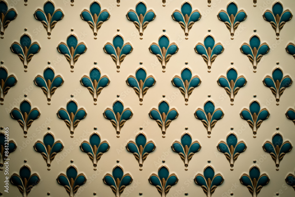 Poster quirky vintage wallpaper patterns, background with empty space for text
