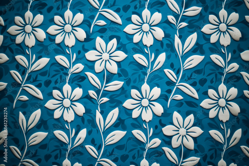 Poster quirky vintage wallpaper patterns, background with empty space for text