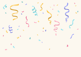 Colorful bright confetti isolated on a transparent background. Many Falling Colorful Tiny Confetti And Ribbon Isolated On Transparent Background. Vector. Multi-colored