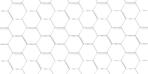 Abstract background with hexagonal geometric hexagon polygonal pattern background. 3d seamless bright white web cell and triangle abstract honeycomb background. white and gray backdrop wallpaper.