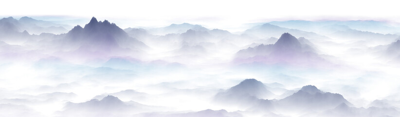 mountains and clouds