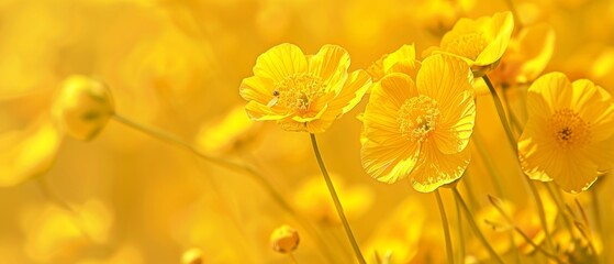 Obraz premium A close-up macro shot of a vibrant yellow flower in full bloom