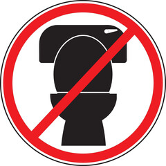 Toilet is out of order icon vector.eps