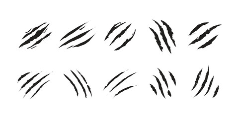 Claw Scratch Vector Set