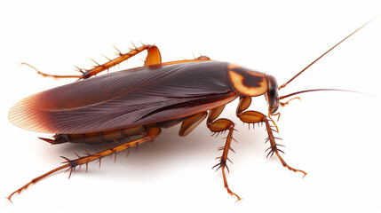white background cockroach