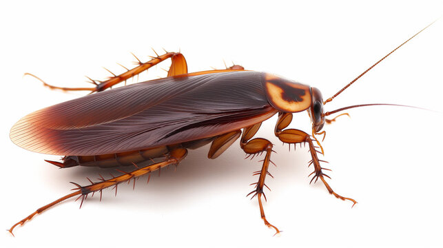 white background cockroach