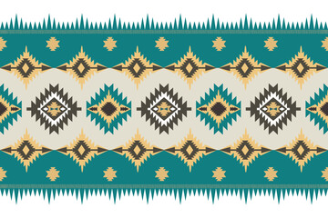 Navajo tribal vector seamless pattern. Native American ornament. Ethnic South Western decor style. Boho geometric ornament. Vector seamless pattern. Mexican blanket, rug. Woven carpet illustration