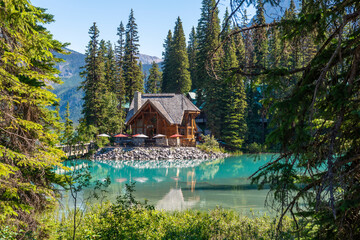 Emerald Lake in Field, Yoho national park, British Columbia, Canada.