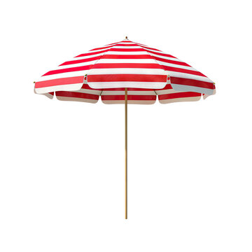 Striped beach umbrella cut out