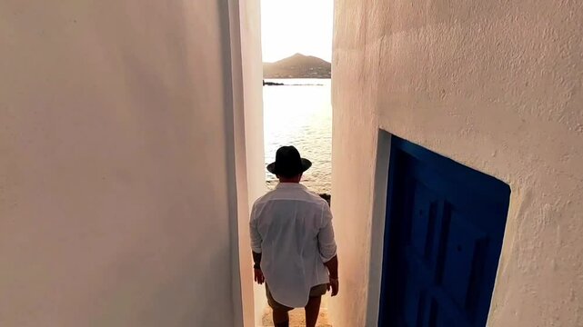 walking through the alleys of naoussa