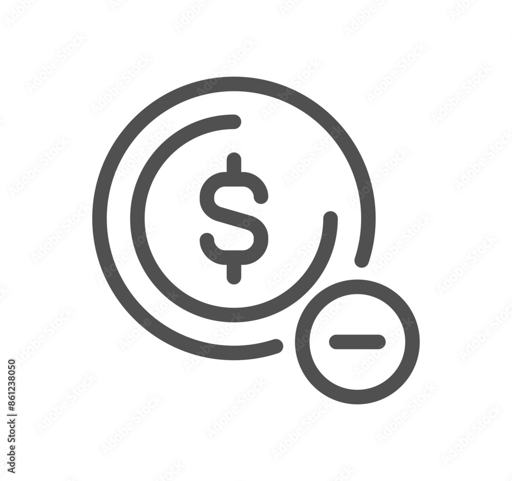 Poster payment method related icon outline and linear vector.