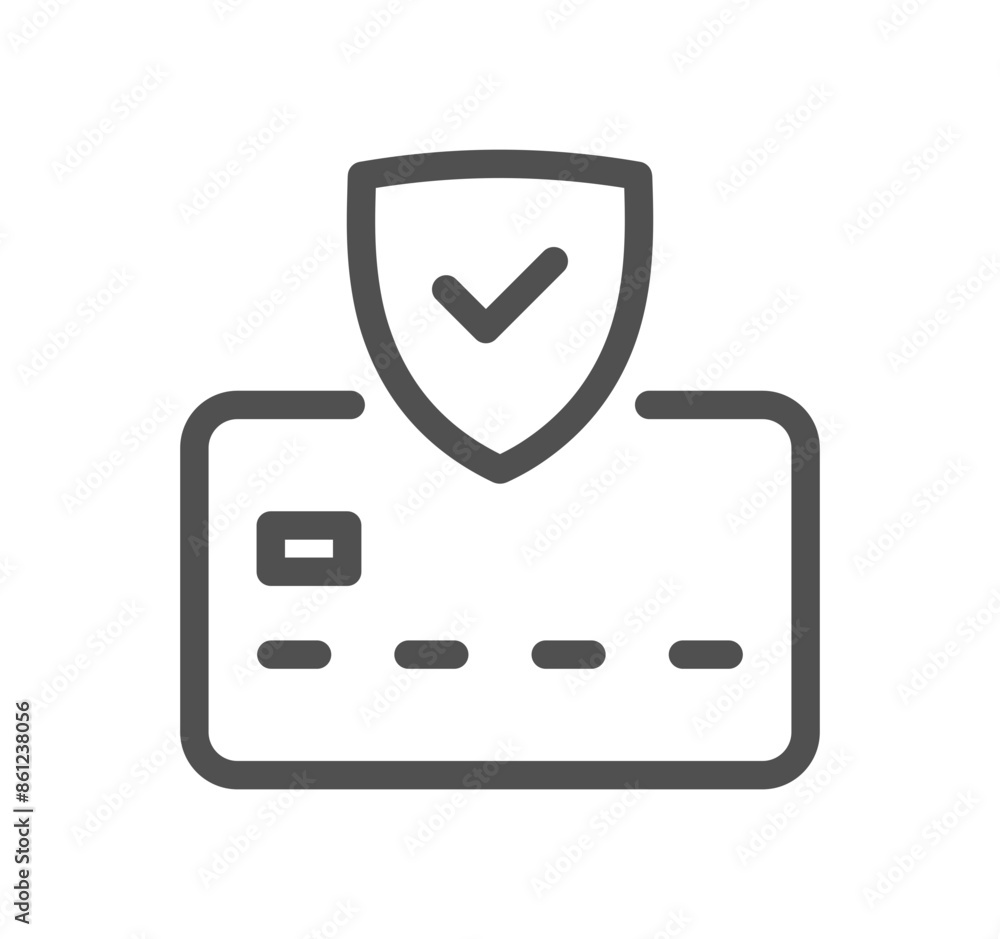 Poster payment method related icon outline and linear vector.