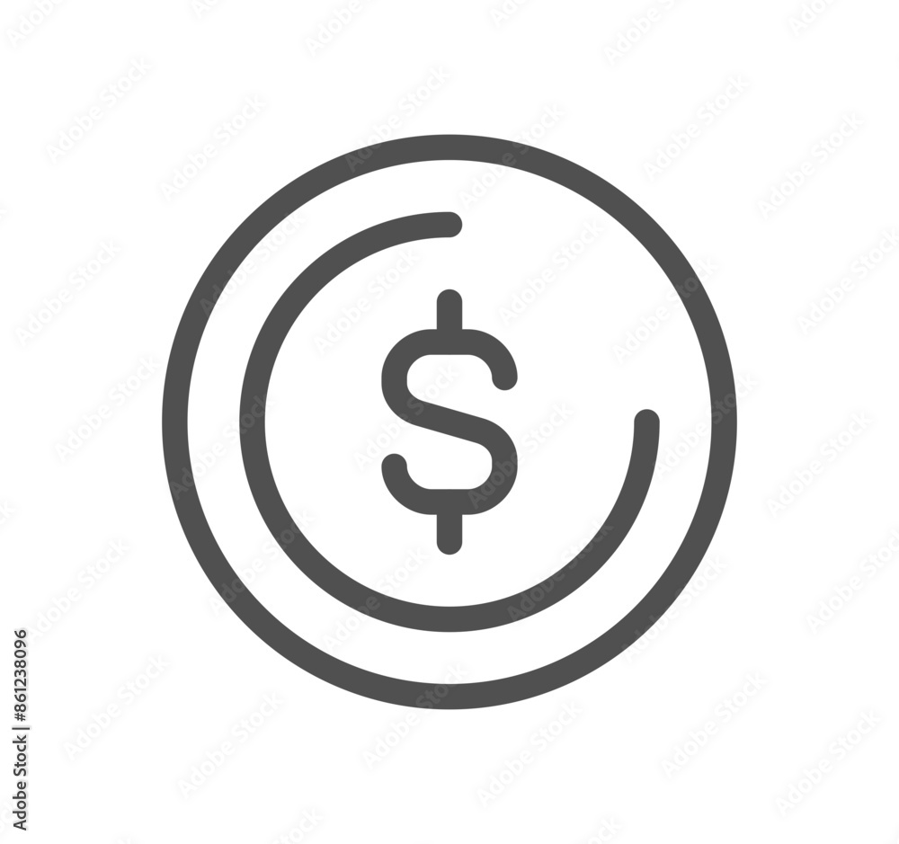 Poster payment method related icon outline and linear vector.