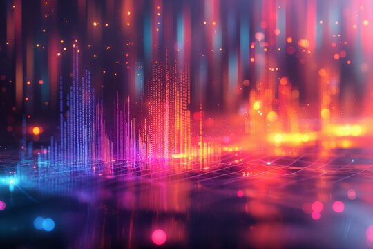 Abstract audio spectrum wave design