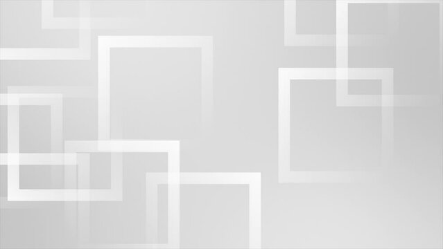 White and Black color multiple square shapes complex design abstract geometrical loop able background