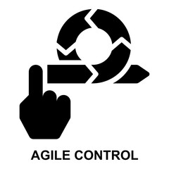 control, agile, agile management, planning, agile development, adaptable solid glyph icon