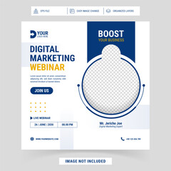 Digital Marketing Course Social Media Post Template Webinar Online