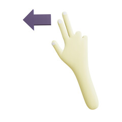 swipe left 3d Icon