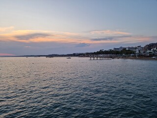 sea ​​view and clouds at sunset