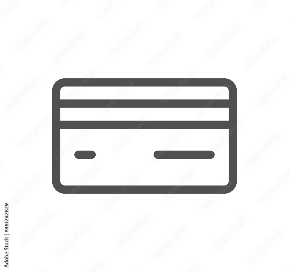 Poster payment method related icon outline and linear vector.